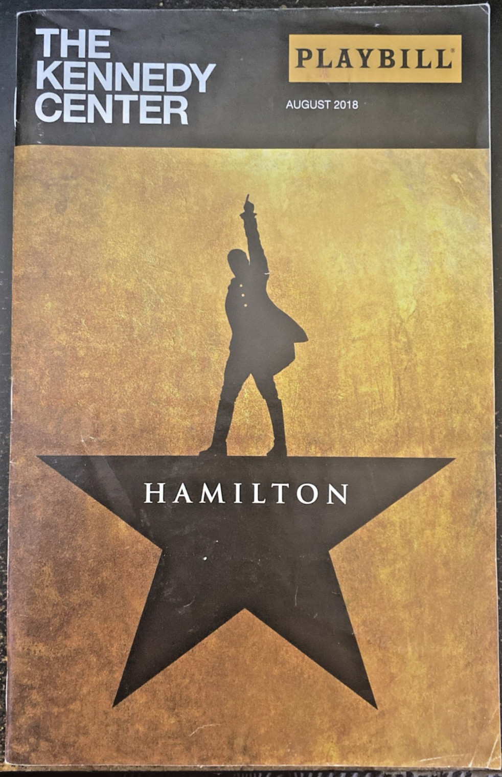 Hamilton musical Playbill Kennedy Center Washington DC Playbill August 2018