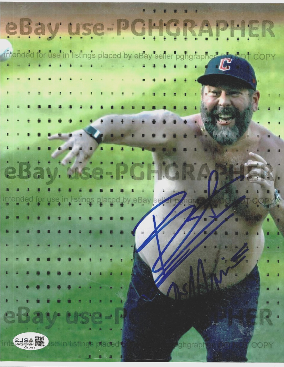 BERT KREISCHER SIGNED AUTOGRAPHED CLEVELAND INDIANS 1ST PITCH 8×10 – J.S.A. Cert