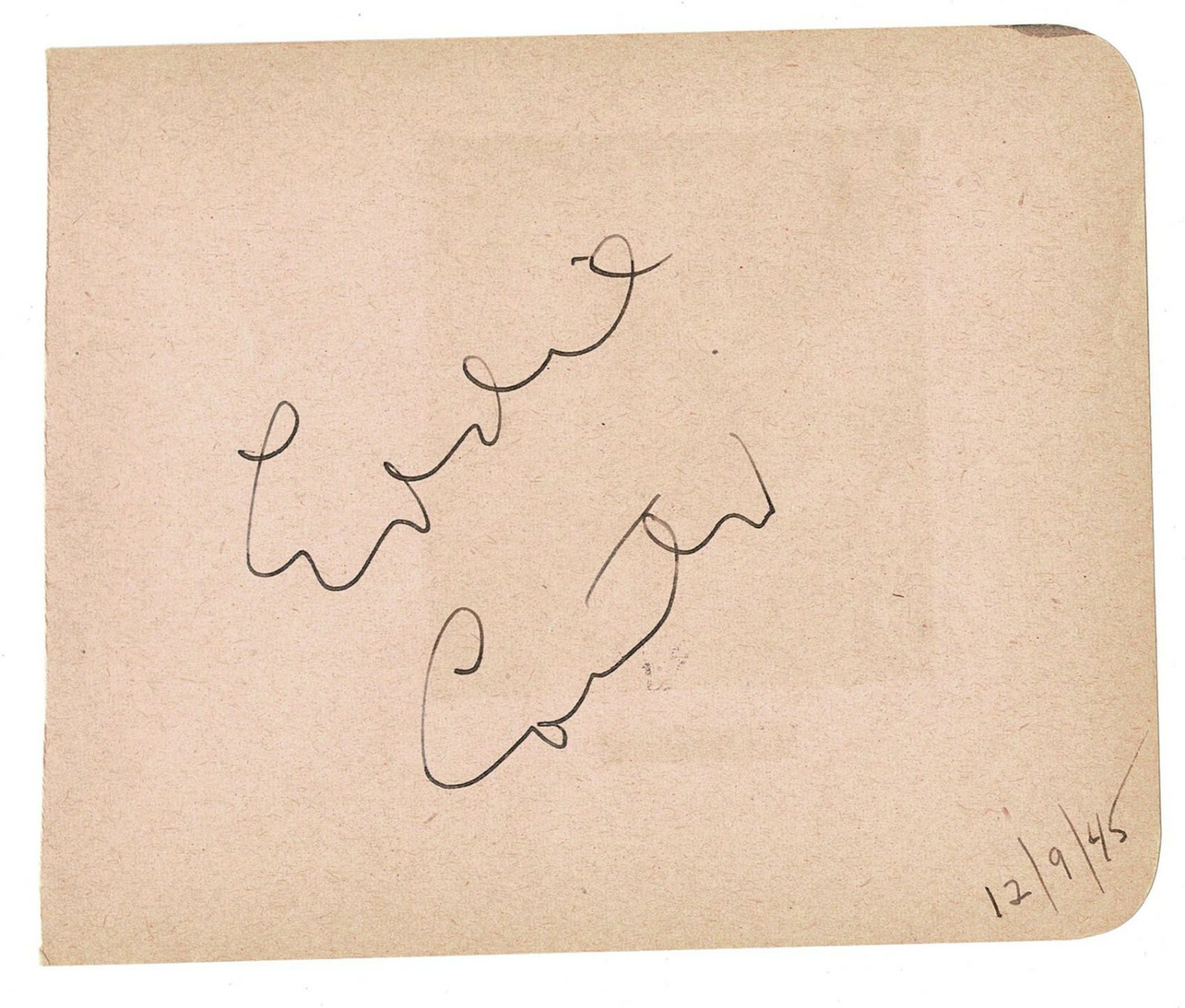 Eddie Cantor Actor Autographed Signed Album Page AMCo COA 13261