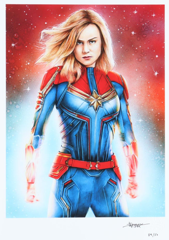 THANG NGUYEN-DC Comics CAPTAIN MARVEL LE 8×12 Giclee on Fine Paper 37/50