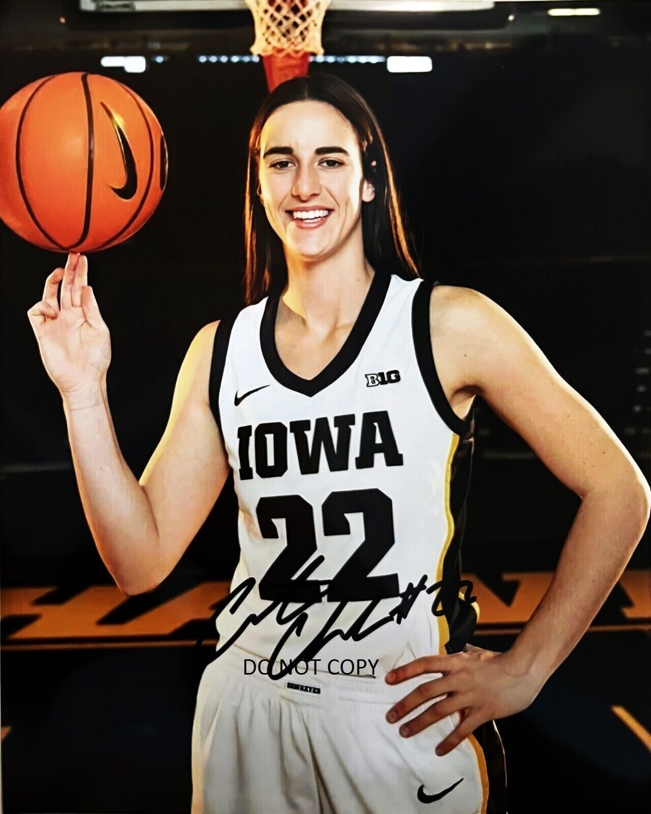 CAITLIN CLARK – IOWA Autographed Signed 8×10 reprint Photo #4 !!