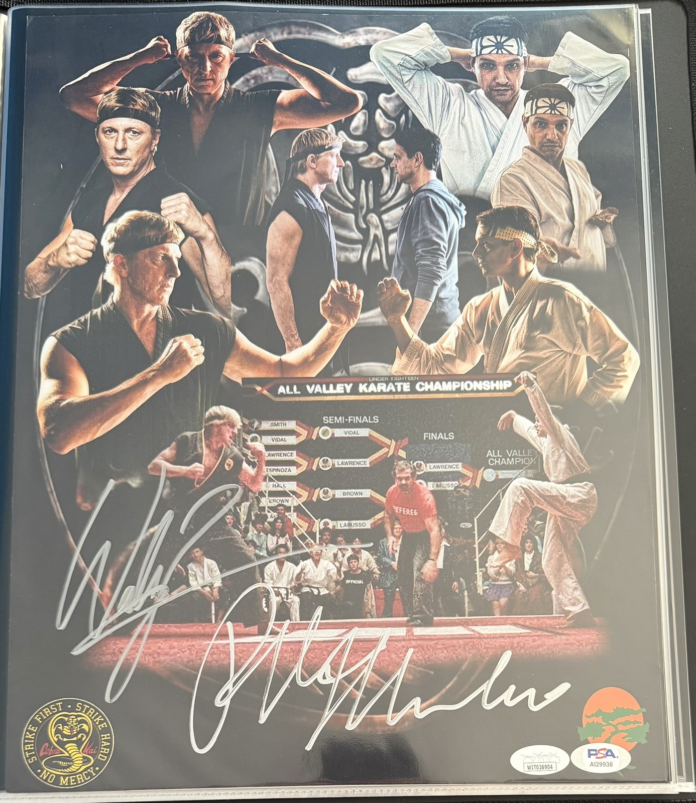 Ralph Macchio William Zabka Signed 11×14 Photo Cobra Kai Karate Kid JSA