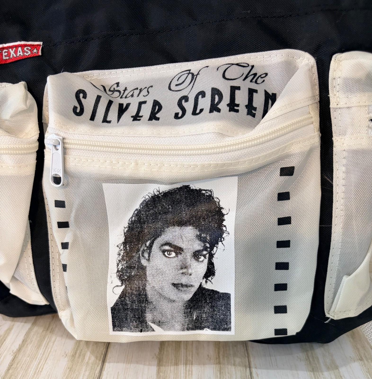 Michael Jackson Unbranded Backpack Stars of The Silver Screen 16″ Bad Photo NEW