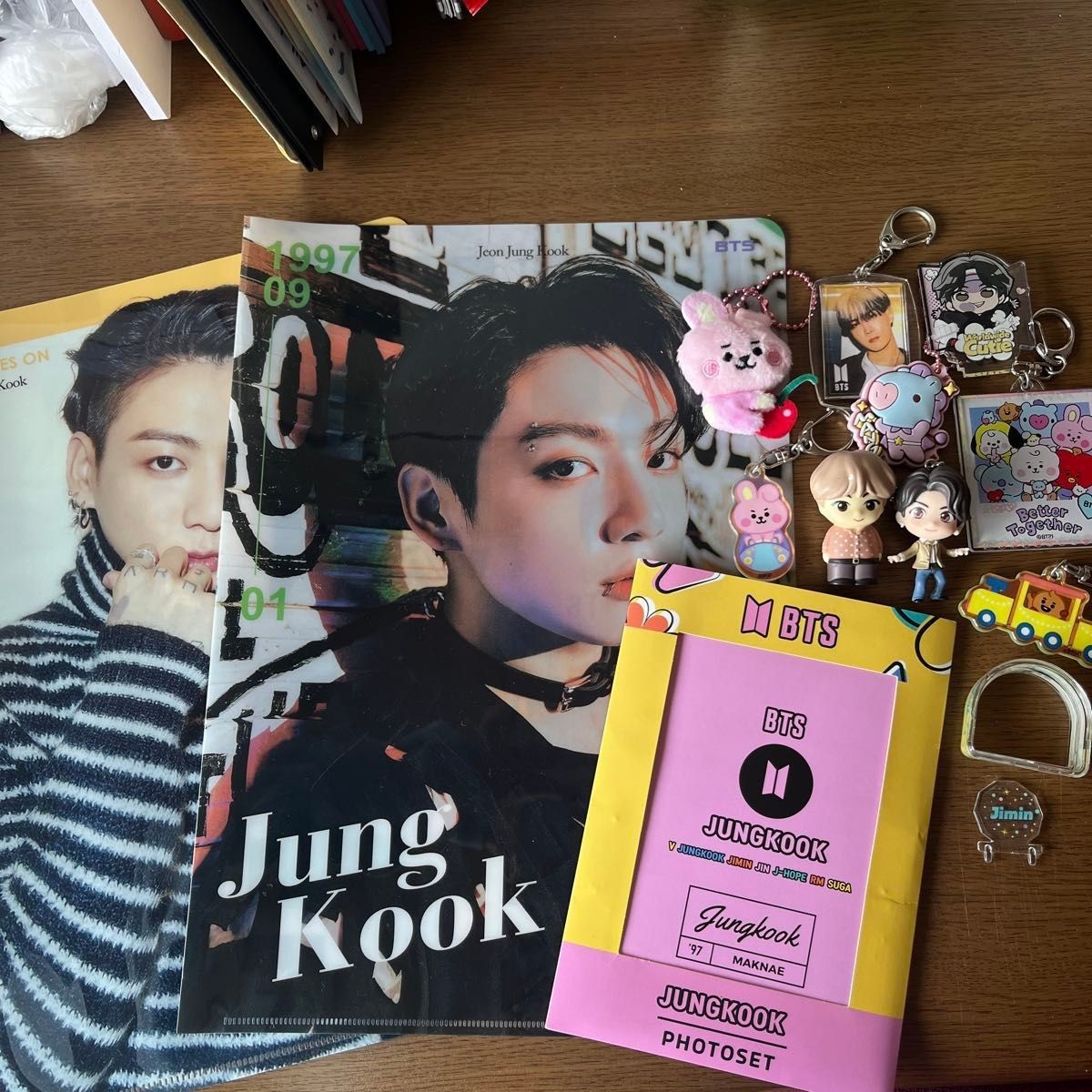 BTS Jungkook Goods Lot Clear Files Keychains Photo Set Collection Official