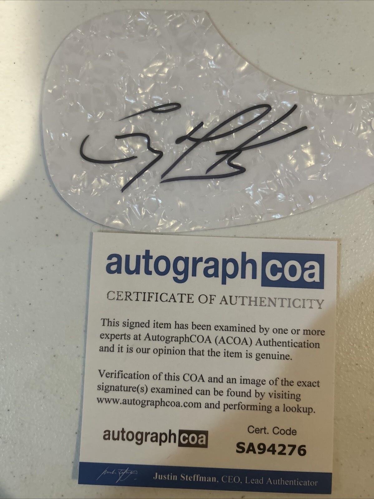 CORY MARKS SIGNED AUTOGRAPH ACOUSTIC PICKGUARD ACOA GUITAR OUTLAWS & OUTSIDERS