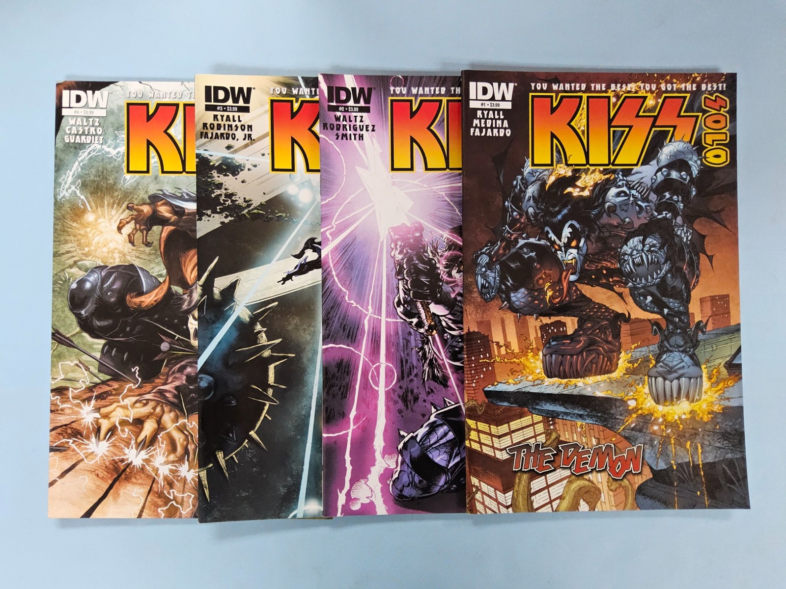 KISS Solo COMIC SET # 1 2 3 4 ~ IDW 2013 ~ GENE ACE PAUL PETER ~ NM/UNREAD