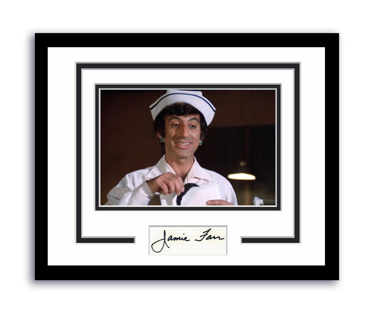 M*A*S*H Jamie Farr Autograph 11×14 Framed Photo Corporal Maxwell Q. Klinger ACOA