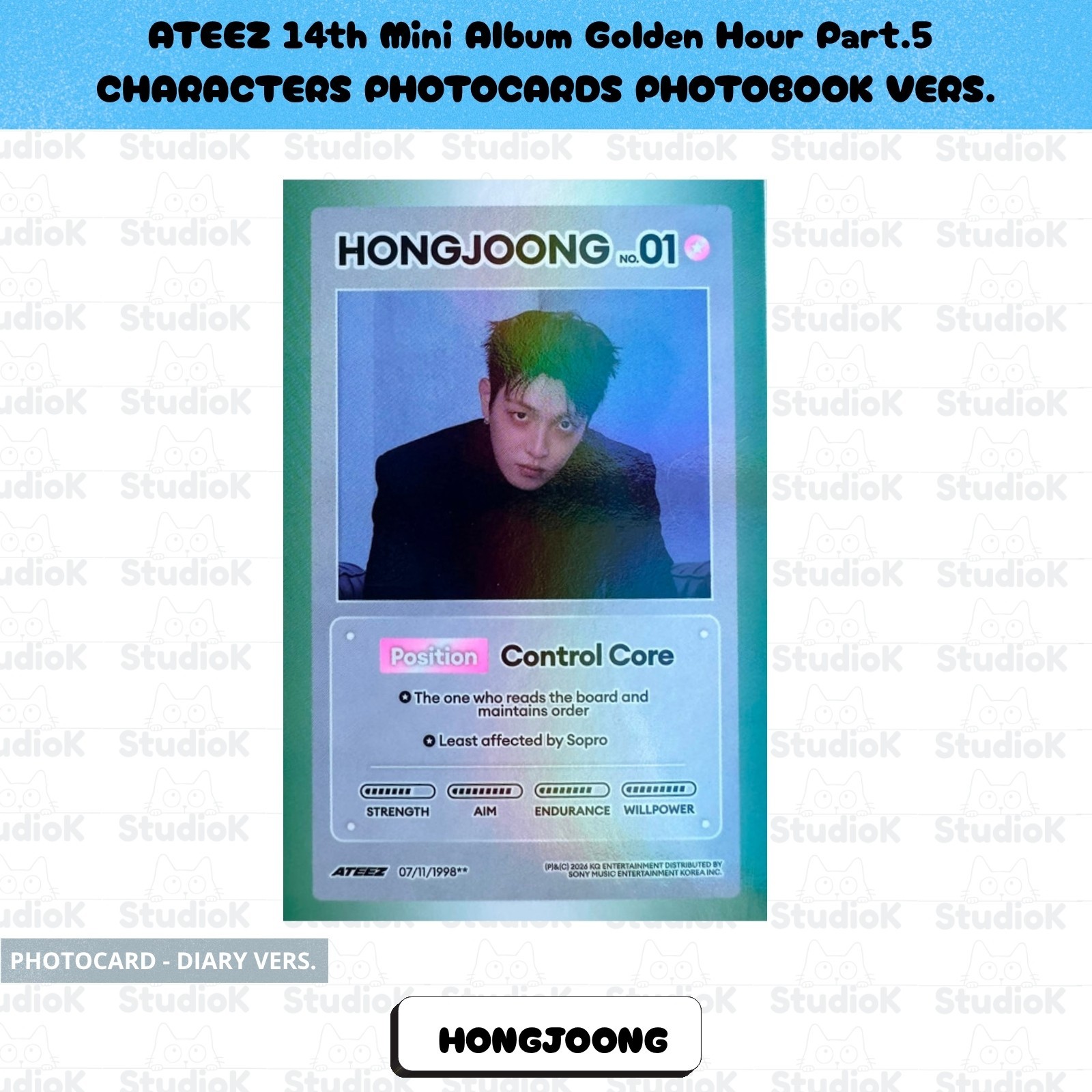 ATEEZ 14th Mini Album Golden Hour Part.5 CHARACTERS PHOTOCARDS PHOTOBOOK VERS.