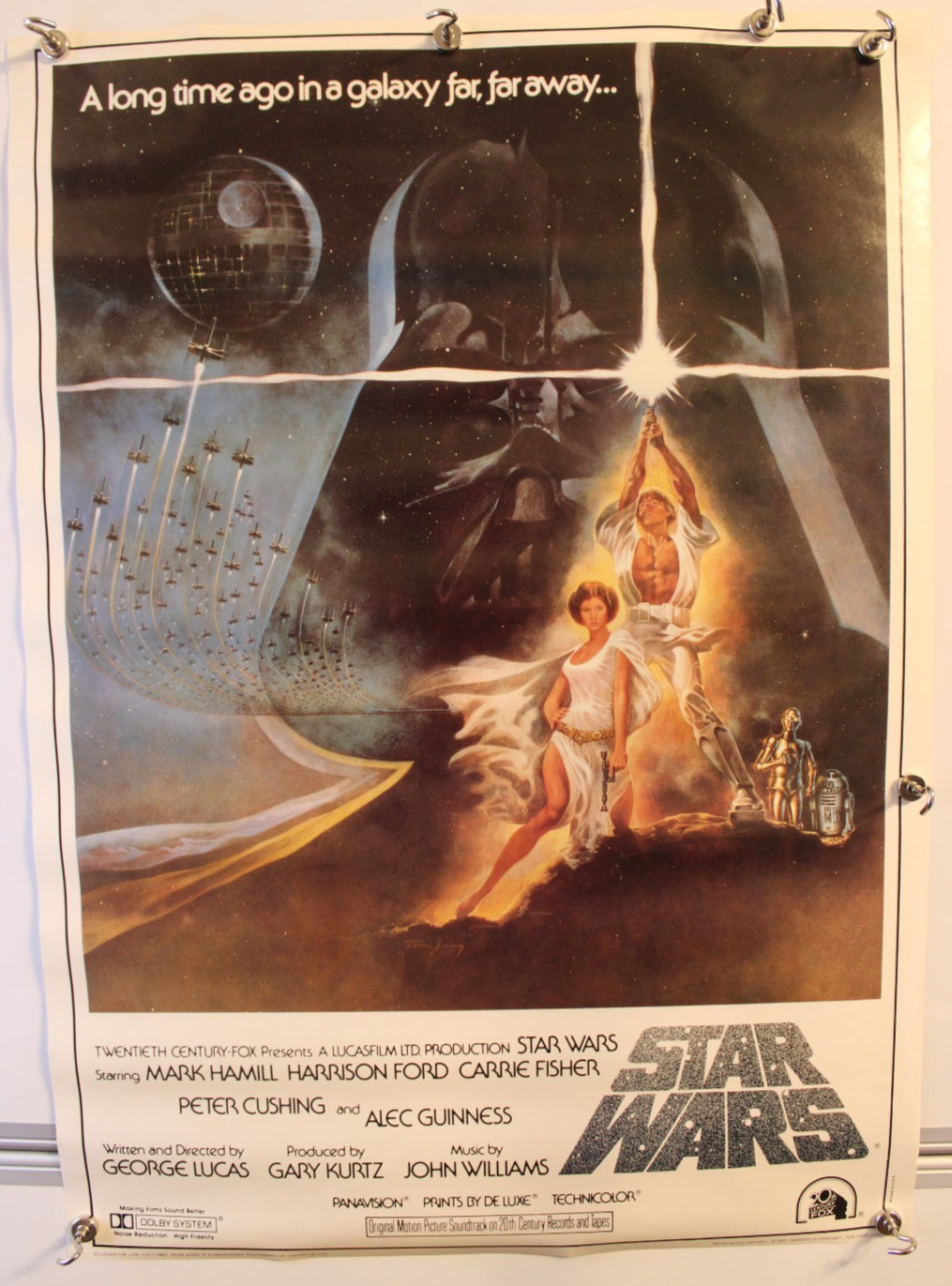 1977 STAR WARS George Lucas Original 1982 VIDEO RELEASE POSTER 20×28 NEW