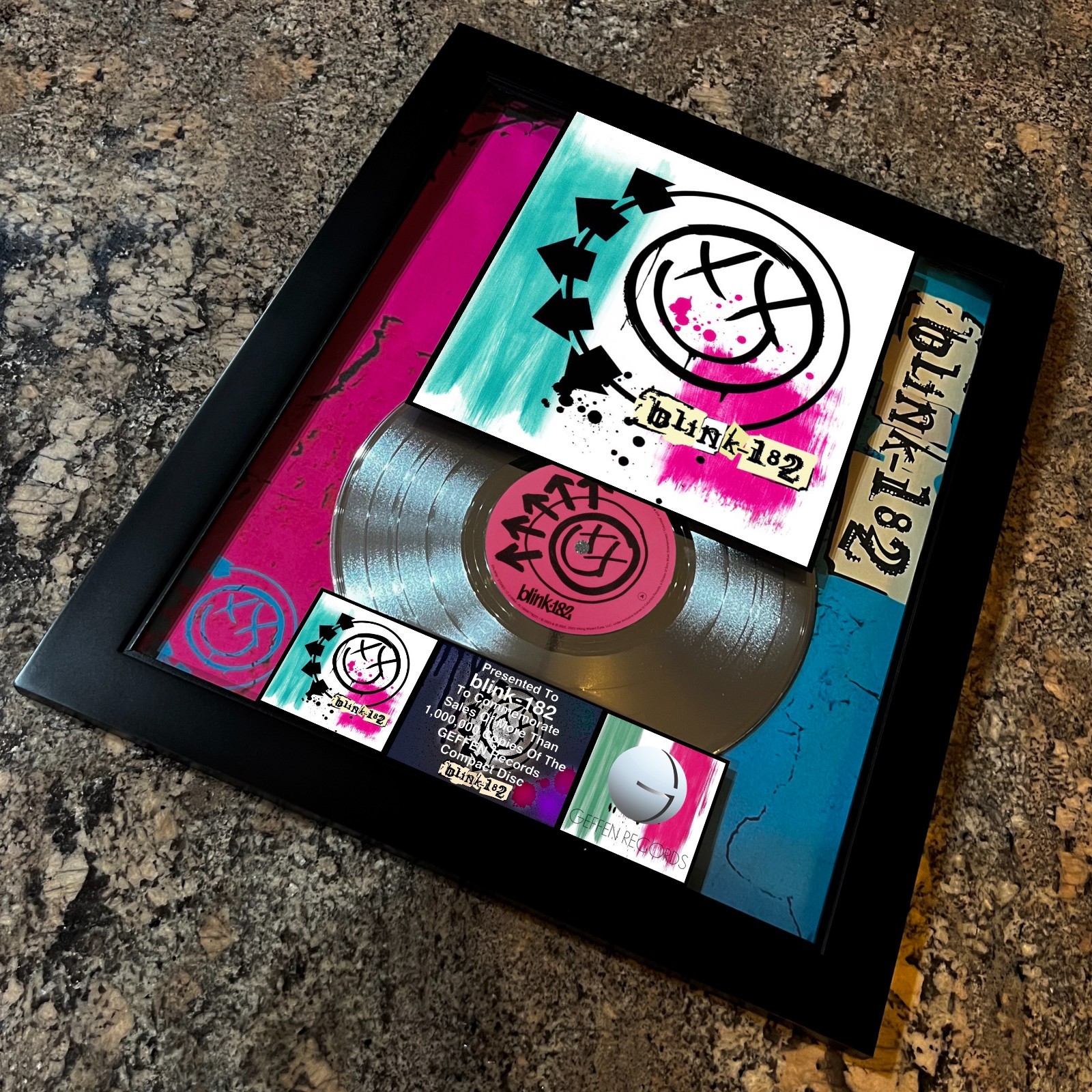 BLINK 182 ( Self Titled Album ) Platinum Music Award Vinyl LP Record CD