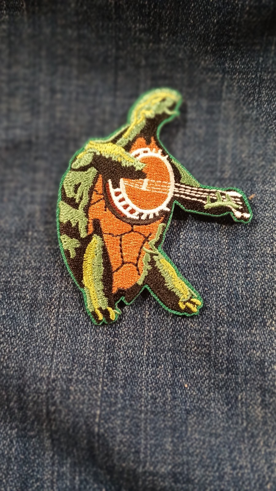 Grateful Dead Dancing Terrapin Banjo 3 x 2.25 Inch Iron On Patch