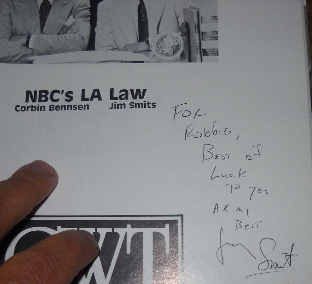 JIMMY SMITS CORBIN BERNSEN SIGNED PROGRAM DREW PEARSON R I SPECIAL OLYMPICS