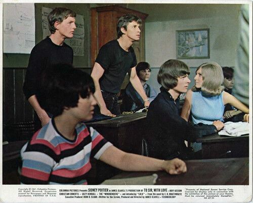 TO SIR WITH LOVE ORIGINAL LOBBY CARD CHRISTIAN ROBERTS CHRIS CHITTELL
