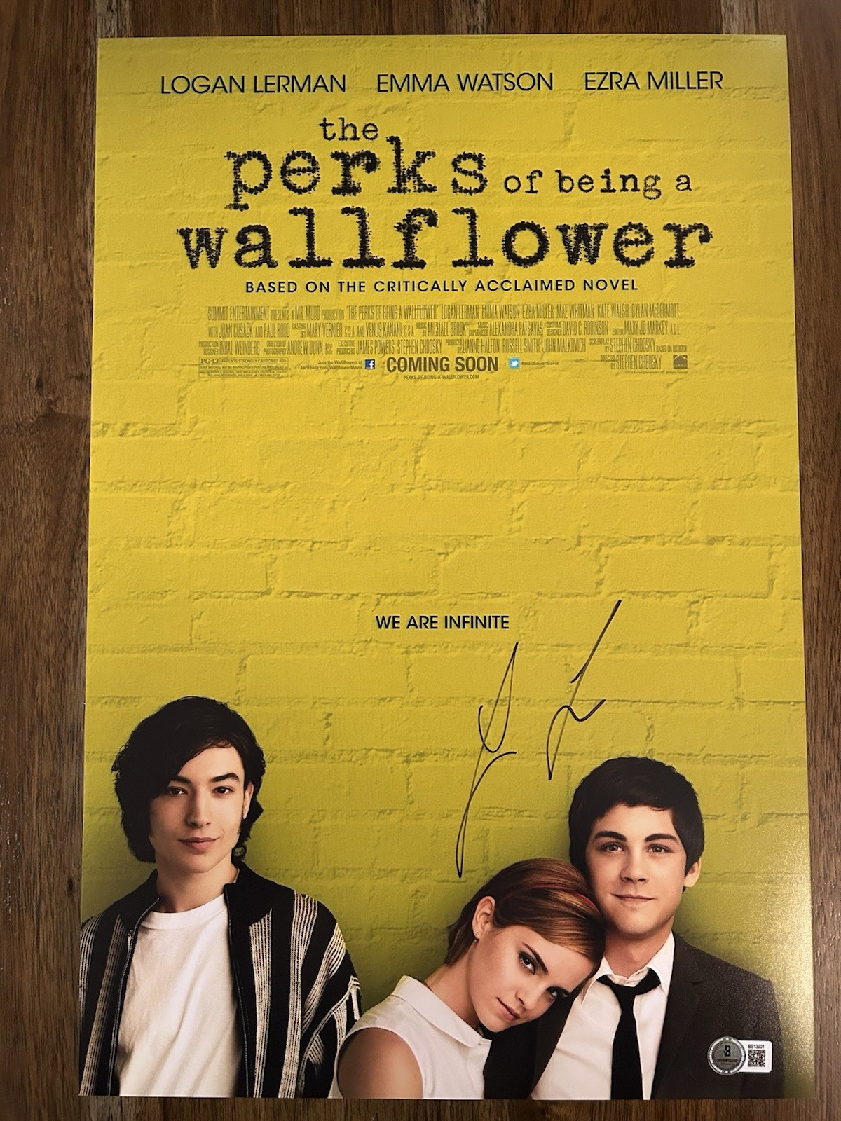 Logan Lerman ‘Perks Of Being A Wallflower’ Signed 12×18 Photo ‘Charlie’ Beckett