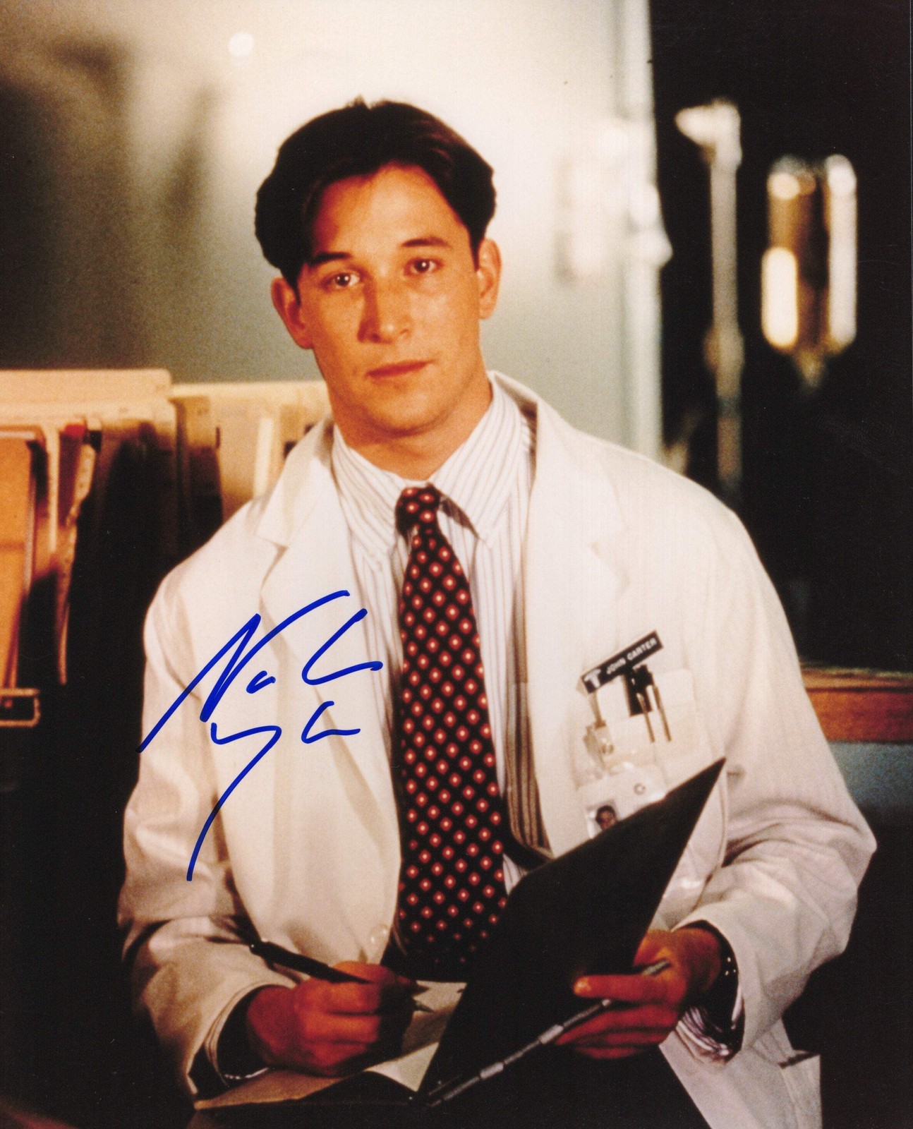 Noah Wyle Signed 8×10 Photo as John Carter in ER, PSA Certified, White Coat