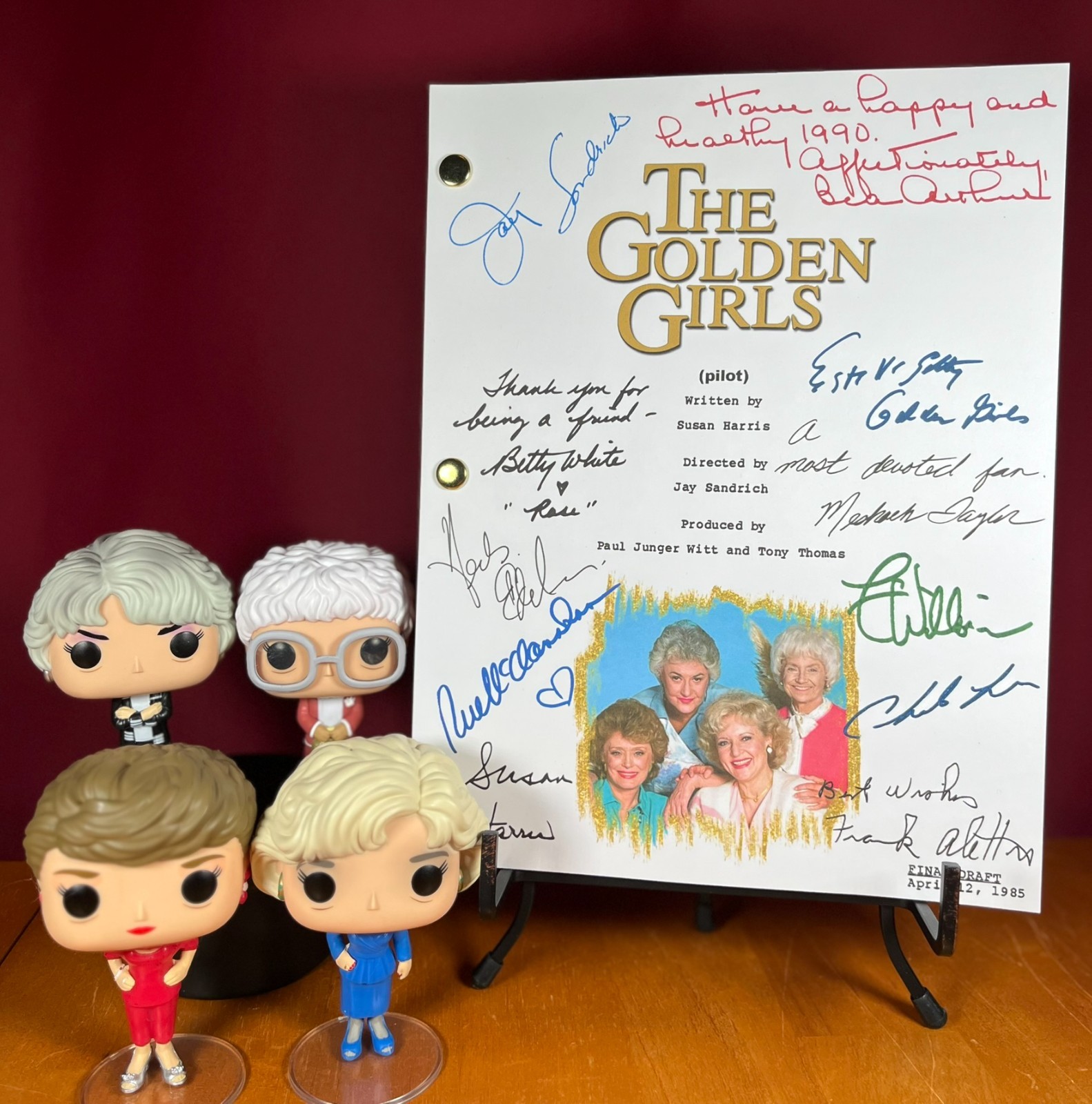 Golden Girls Pilot Script Signed- Autograph Reprints- The Golden Girls TV Show