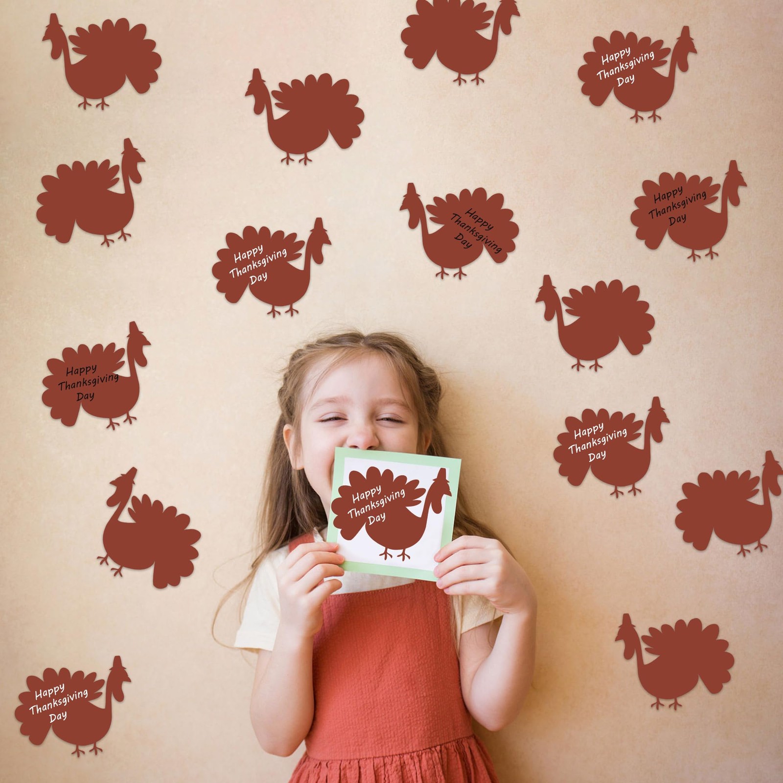 50pcs Turkey Cutouts 4x4in Thanksgiving Decorations Classroom Crafts