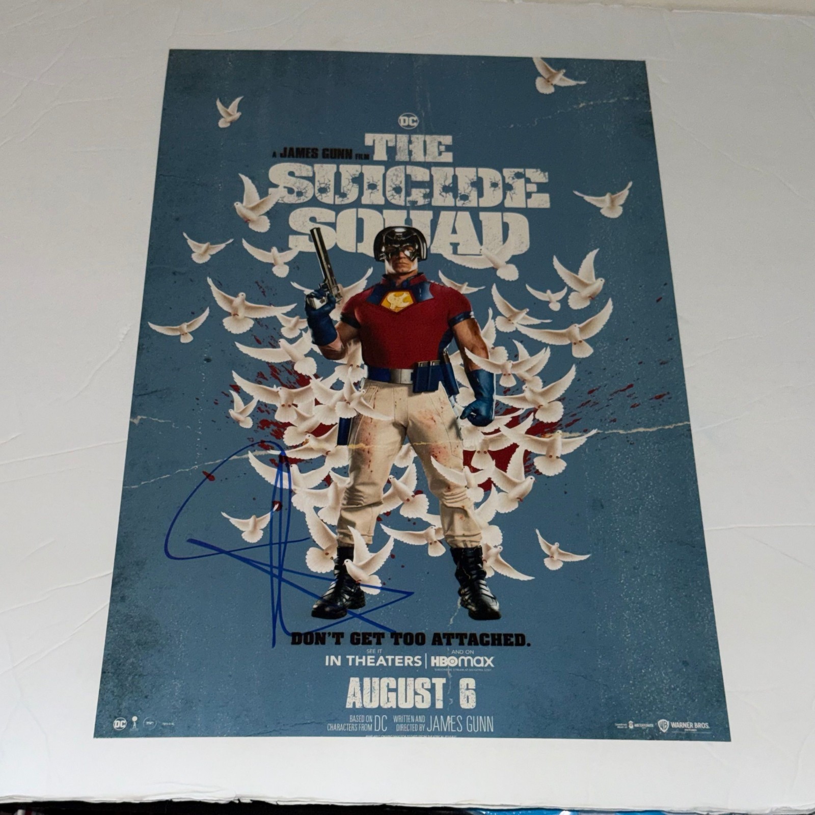 John Cena Autographed Suicide Squad DC Peacemaker 11×17 Photo 1
