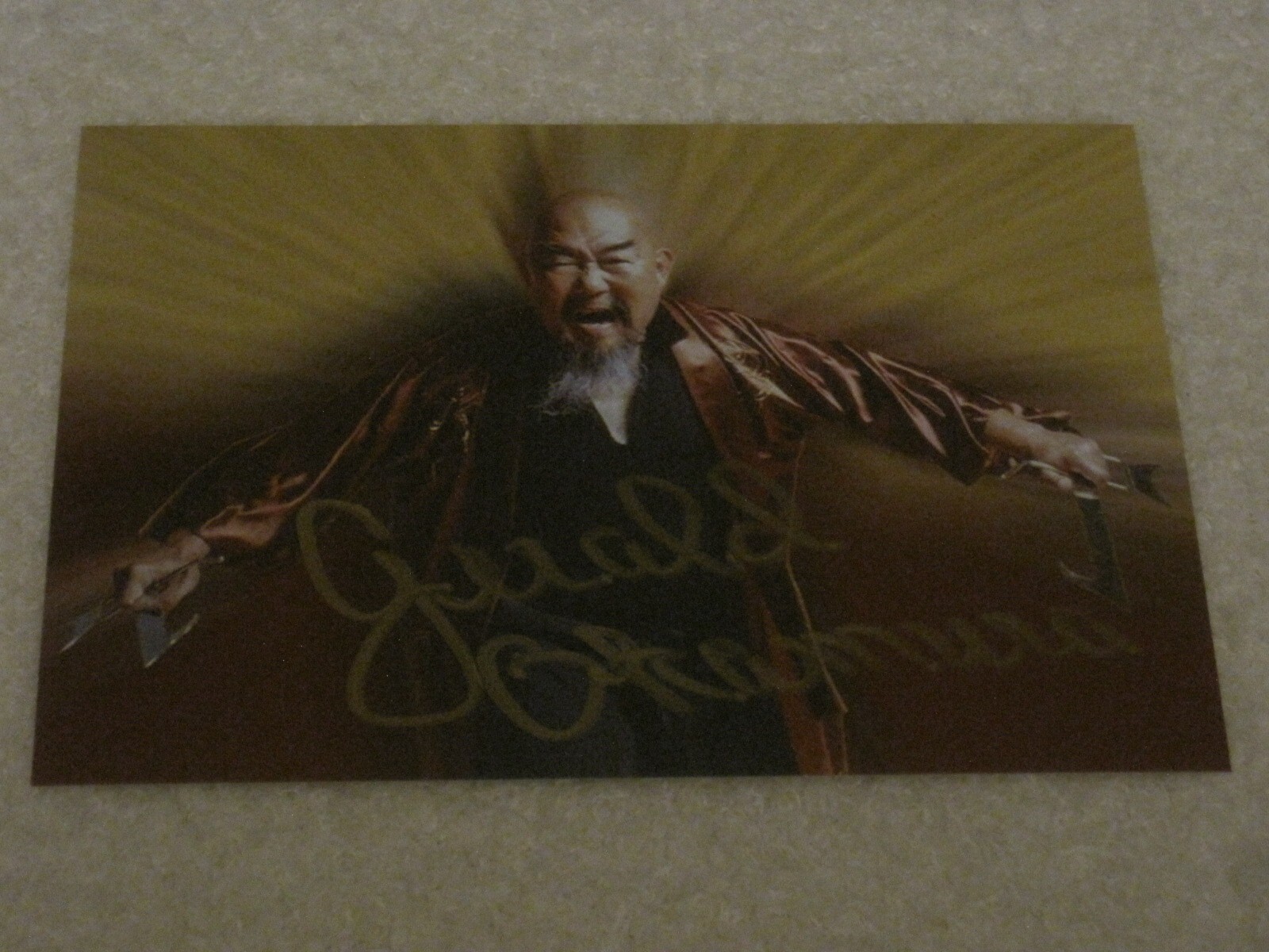Actor GERALD OKAMURA Signed 4×6 Photo MARTIAL ARTIST AUTOGRAPH
