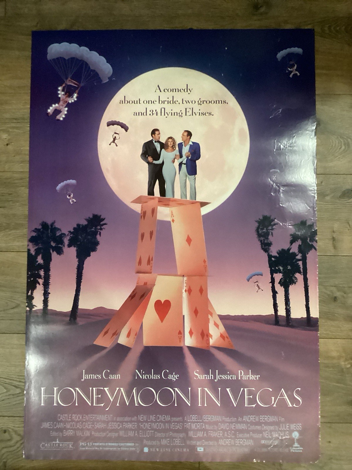 HONEYMOON IN VEGAS – 27×40 Rolled Movie Poster 1992 Nicholas Cage & James Caan