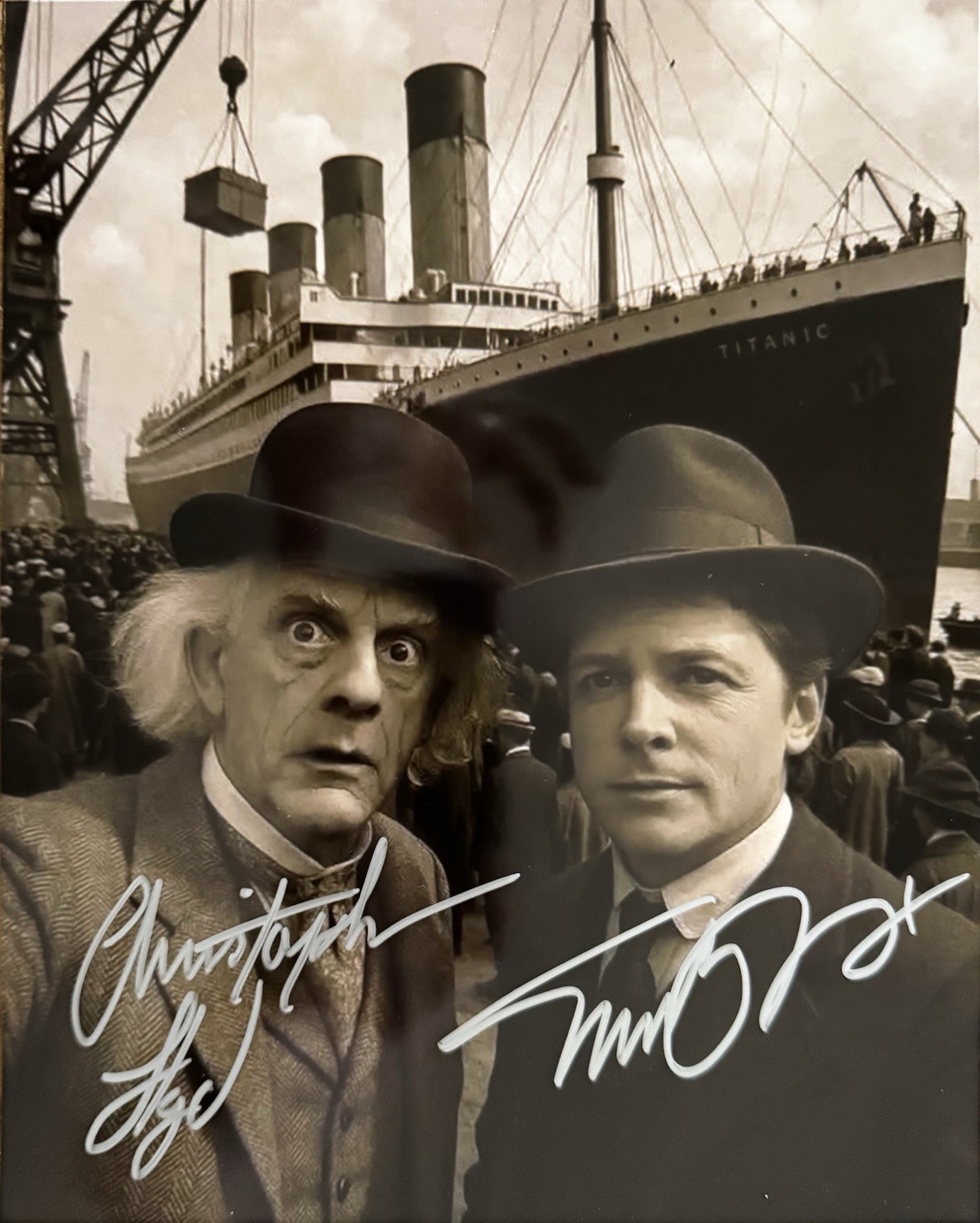 Michael J Fox & Christopher Lloyd Signed 8×10 Photo Back To The Future W/COA