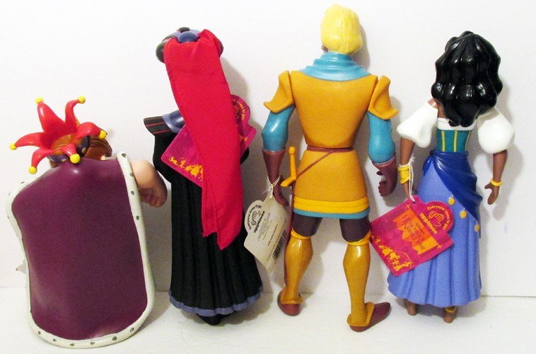 DISNEY 4 HUNCHBACK QUASIMODO FROLLO PHOEBUS ESMERALDA 8″- 10.5 VINYL FIGURES NEW