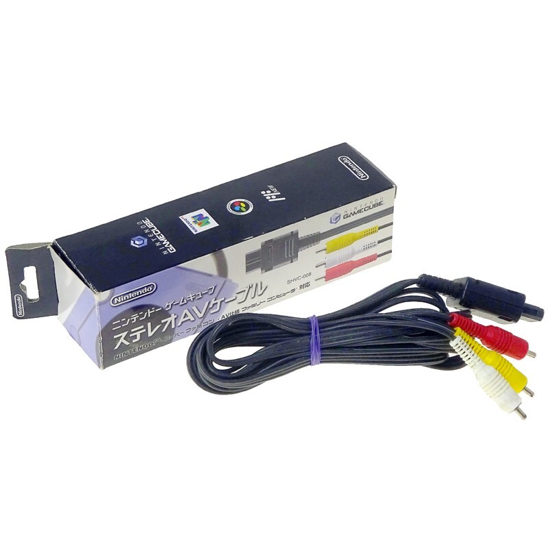 Nintendo GameCube Official Nintendo AV Cable SHVC008 Japan Import GC N64 Boxed