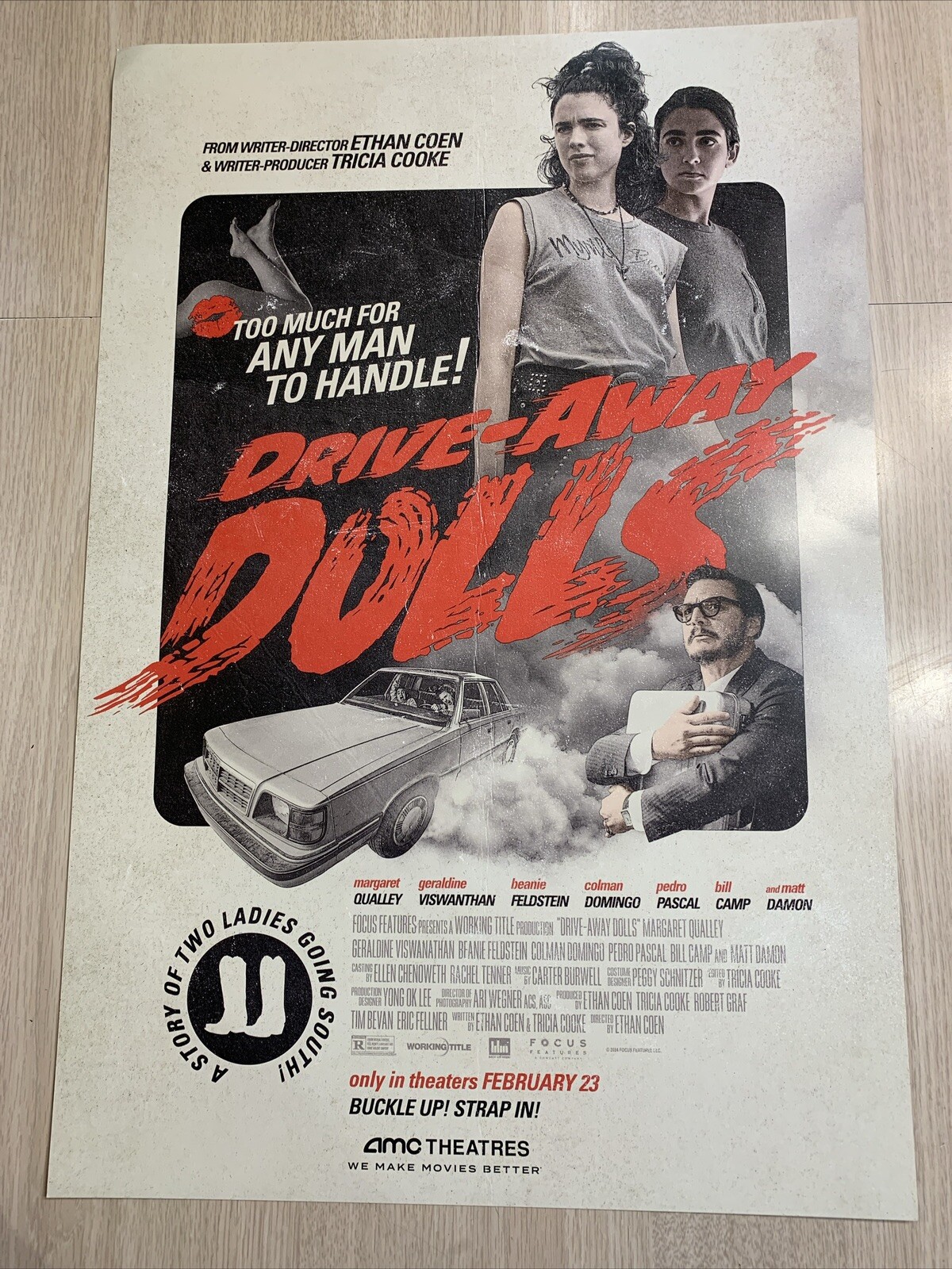 2024 DRIVE-AWAY DOLLS AMC EARLY ACCESS LTD. MOVIE POSTER STRONG NEW GLOSSY 22×15