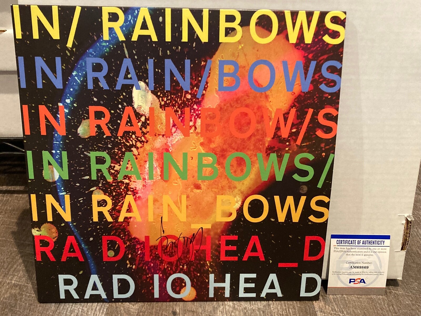 Thom Yorke Radiohead In Rainbows Signed Autographed Vinyl Record LP PSA RARE A
