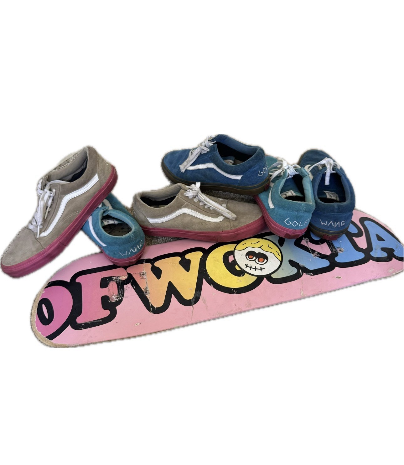 RARE LOT: VANS Syndicate Old Skool Pro Golf Wang Sz 10.5-11 + 2011 OF board