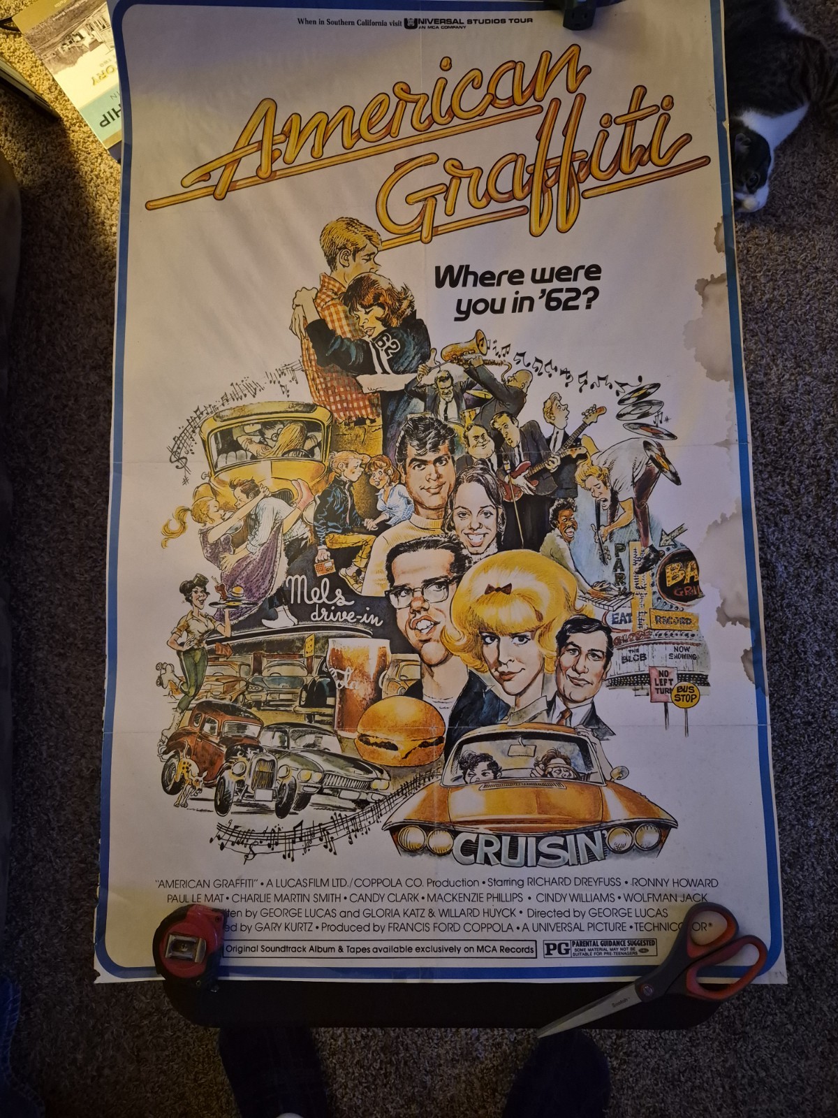 American Graffiti original movie poster 1978 24×37