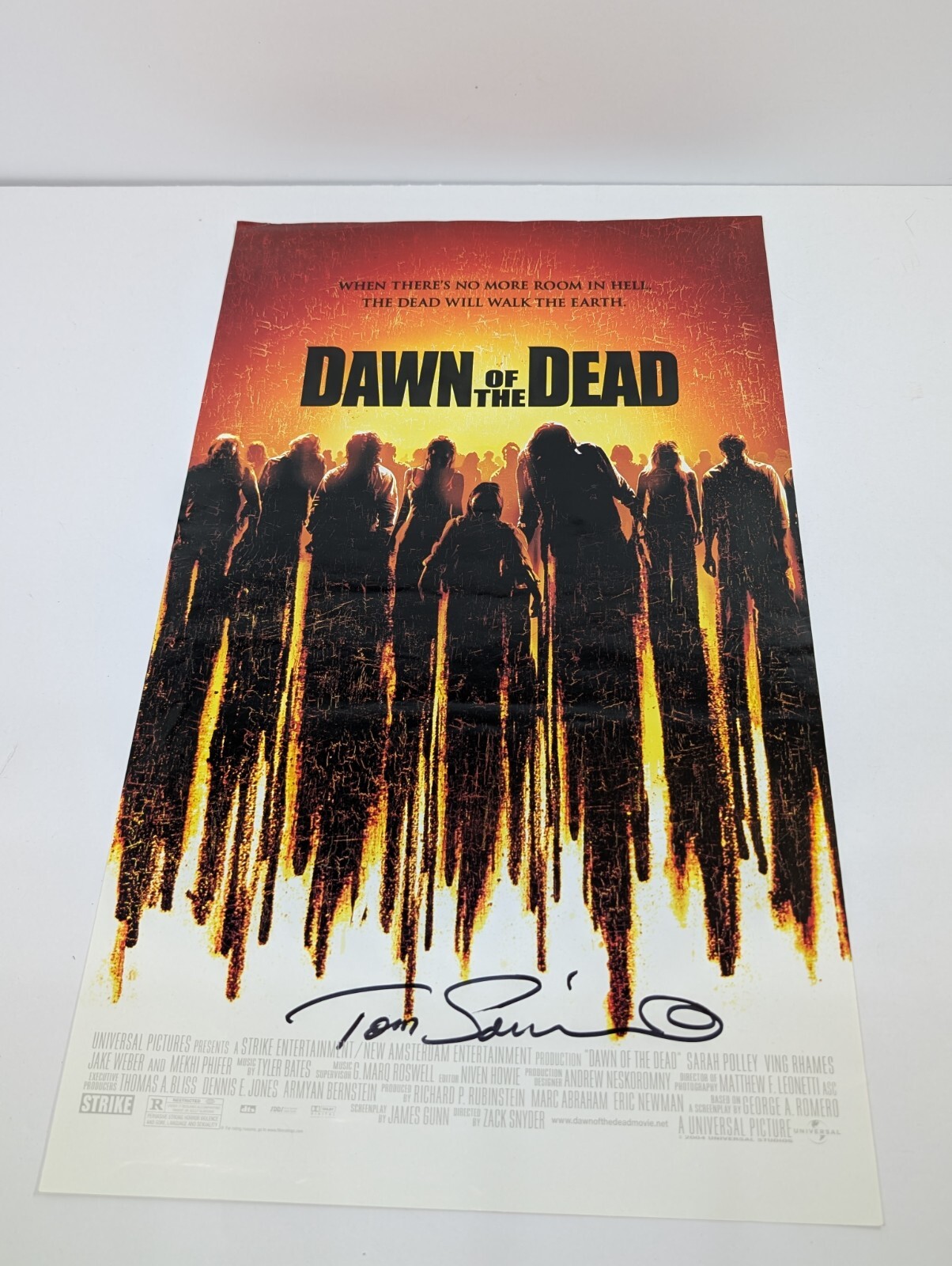 Dawn Of The Dead 10″ X 17″ Poster Print signed By Tom Savini