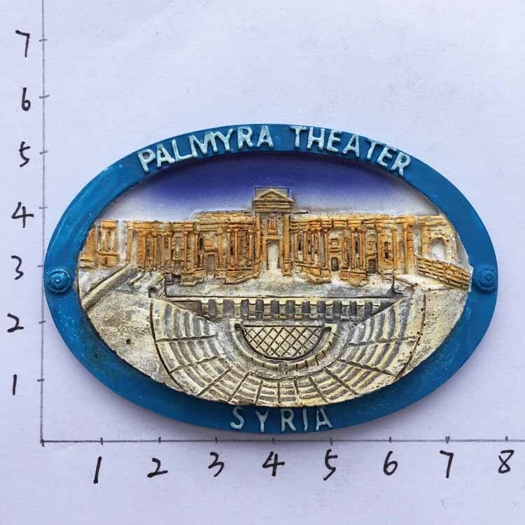 Syria Palmyra Theater Tourist Travel Souvenir 3D Resin Fridge Magnet Craft GIFT