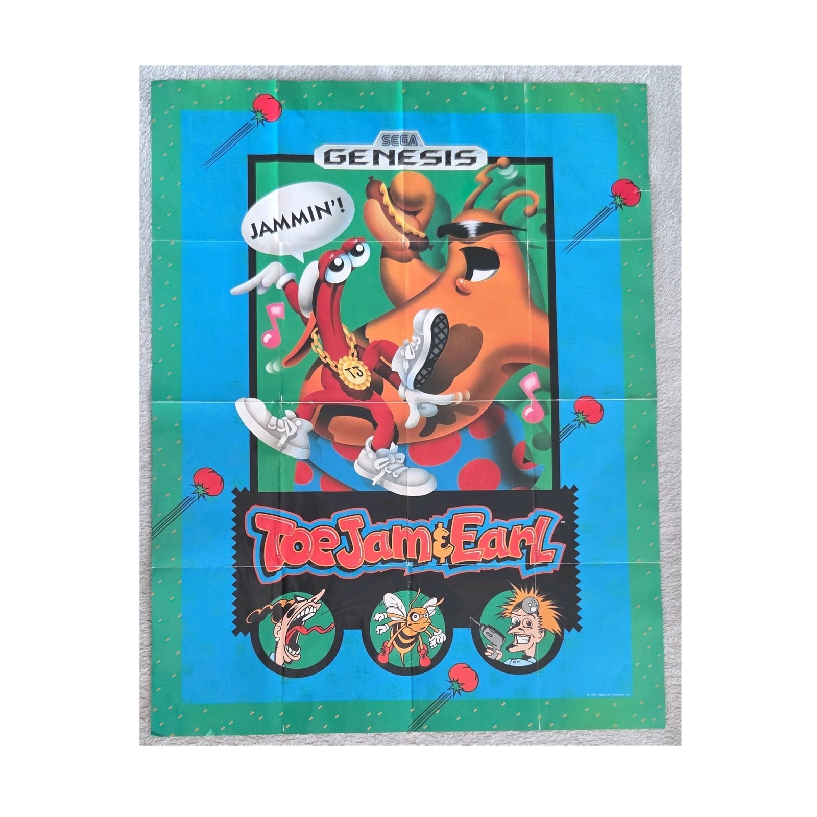 SEGA ToeJam & Earl SEGA Genesis Art Print Poster 1991 SEGA of America, Inc.