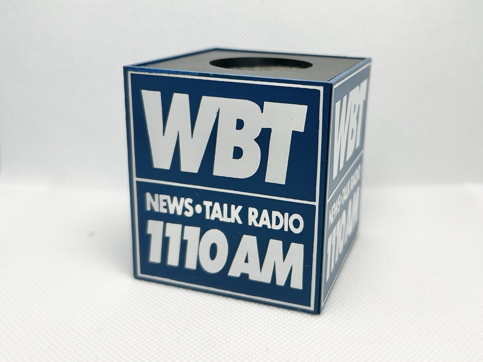 Vintage WBT News Talk Radio 1110 AM 99.3 FM Mic Flag Microphone RARE Charlotte