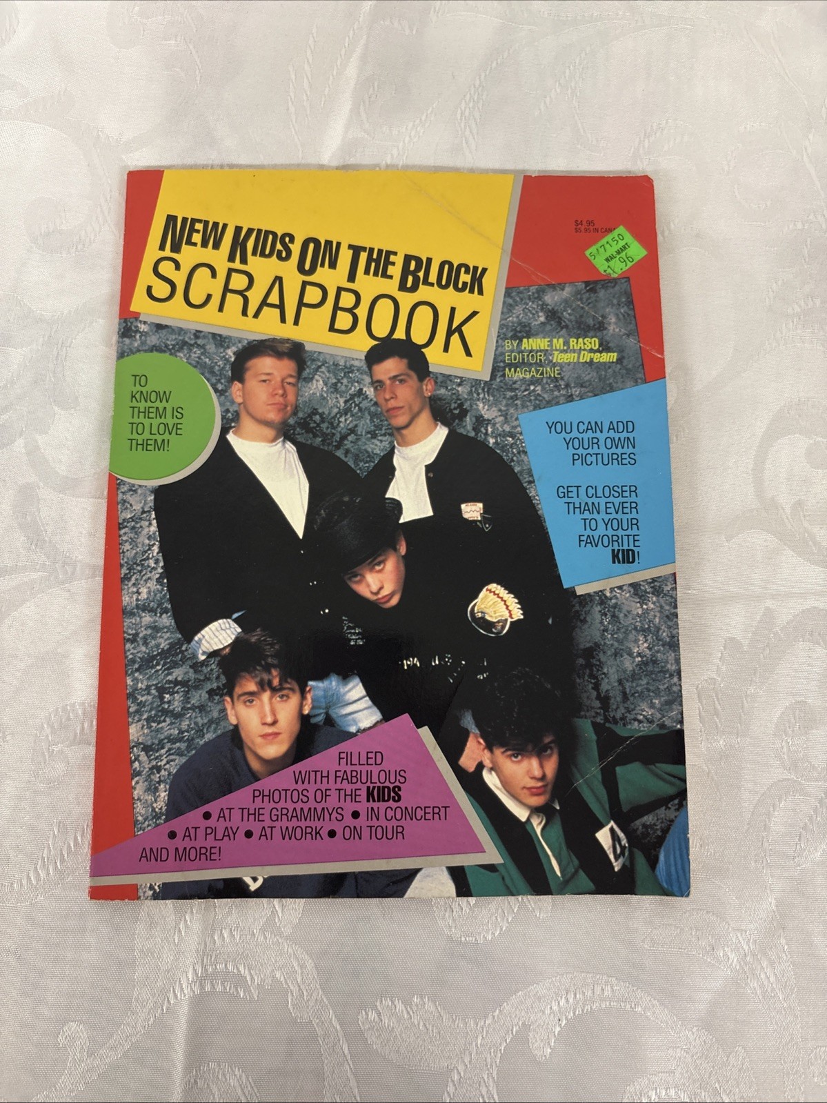 NEW KIDS ON THE BLOCK Scrapbook, Vintage 1990 Paperback, NKOTB Memorabilia