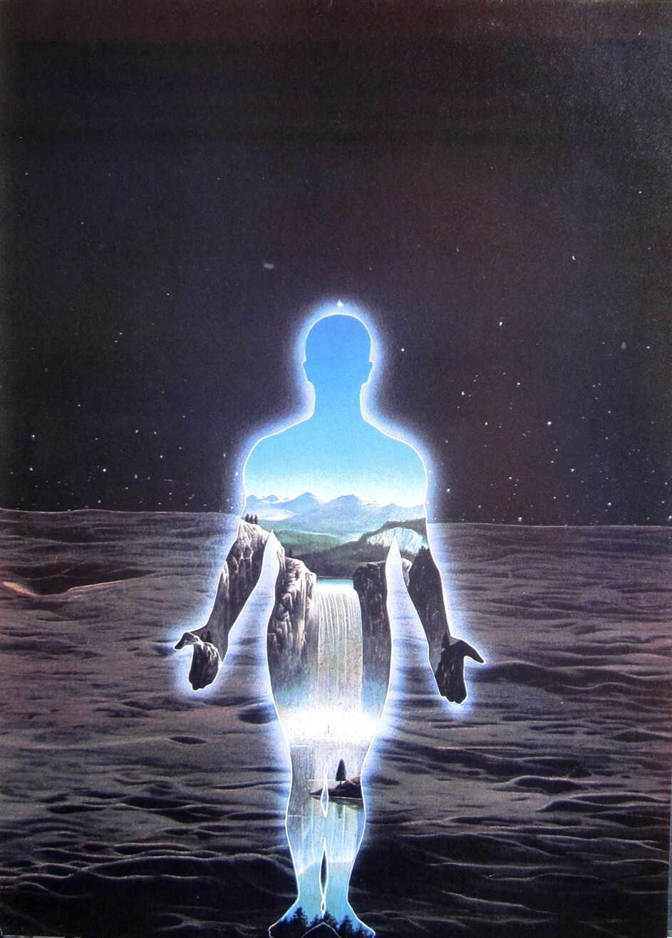 PETER GOODFELLOW clipping 1977 art Illustrated Man sci-fi Flights of Icarus