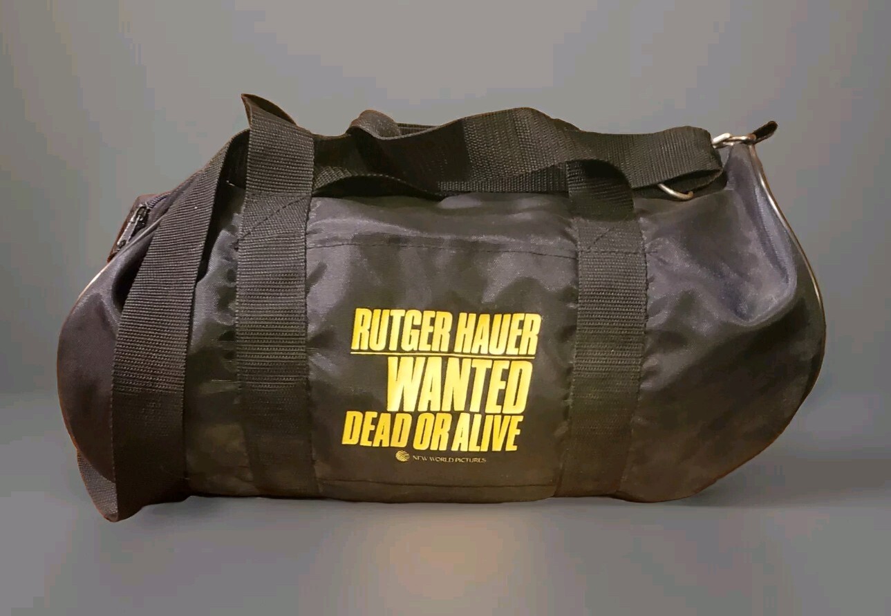 1987 “WANTED: DEAD OR ALIVE” Rutger Hauer Vintage VIDEO PROMOTIONAL TRAVEL BAG