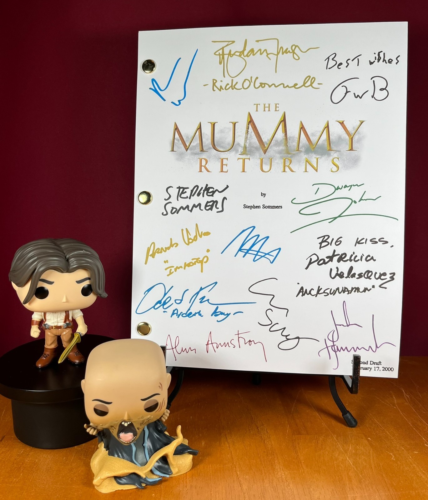 The Mummy & The Mummy Returns Scripts Signed- Autograph Reprints- Brendan Fraser