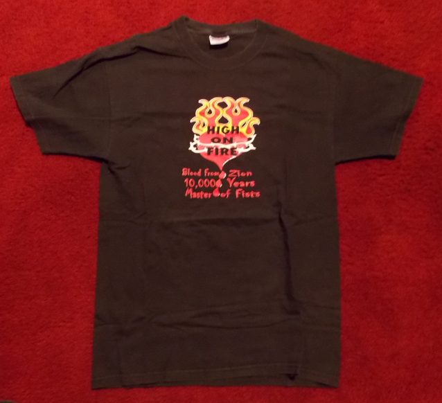 HIGH ON FIRE 1999 ORIGINAL 12th RECORDS SHIRT USED SIZE MEDIUM HANES BEEFY T
