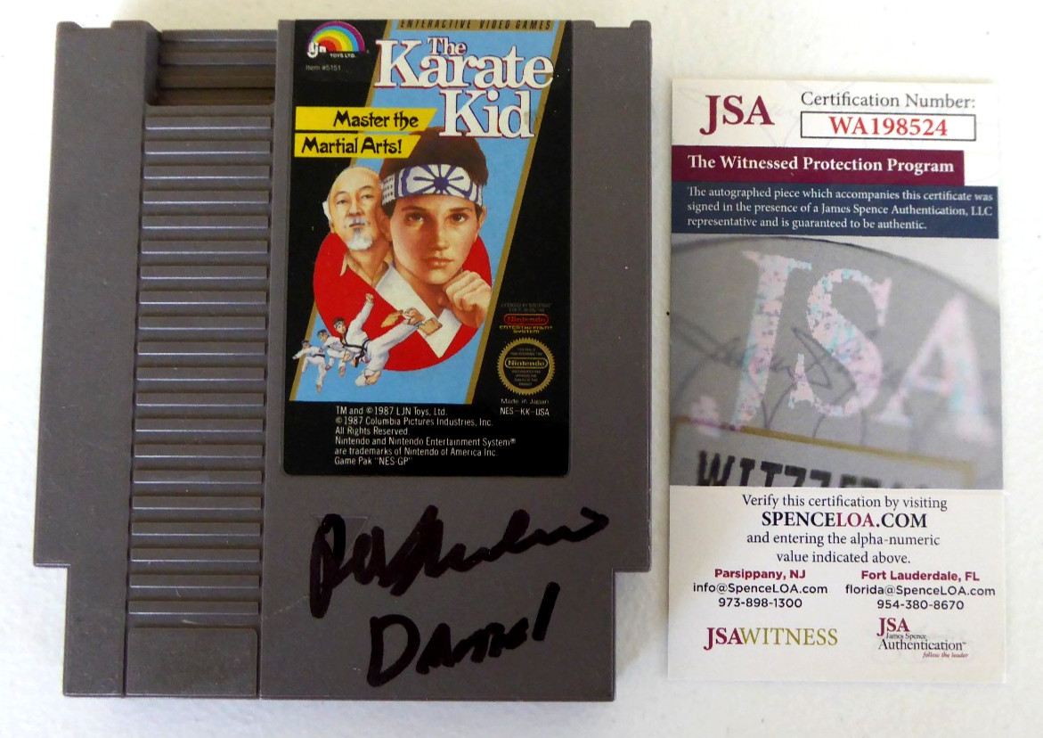 Ralph Macchio Signed “The Karate Kid” NES Nintendo Game, Daniel, JSA COA
