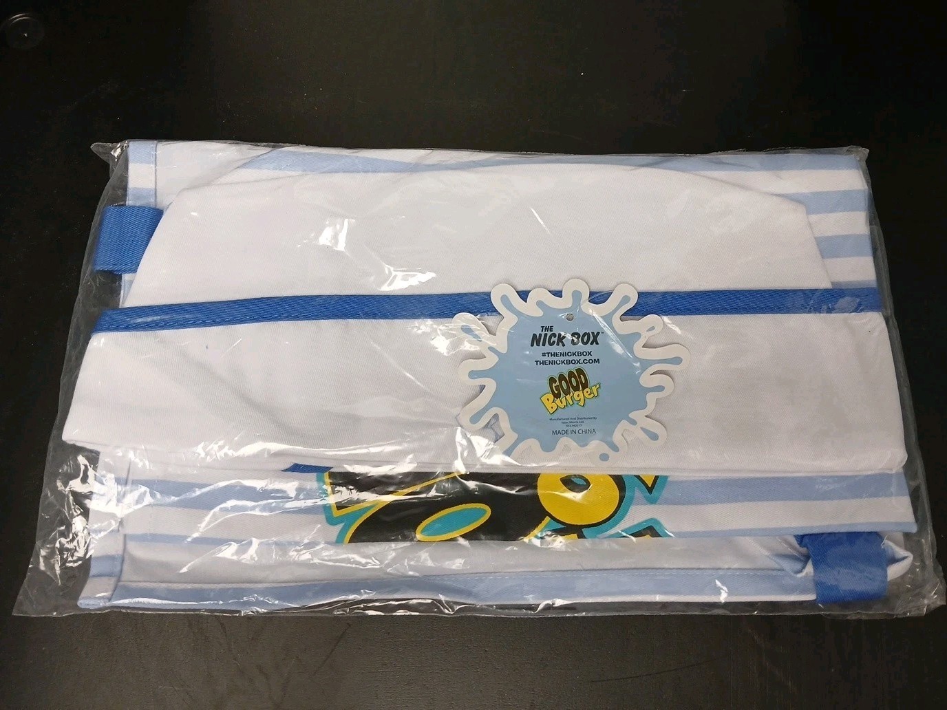 Good Burger Apron & Hat Cosplay Cook Costume Nickelodeon Nick Box 2016 NOS New