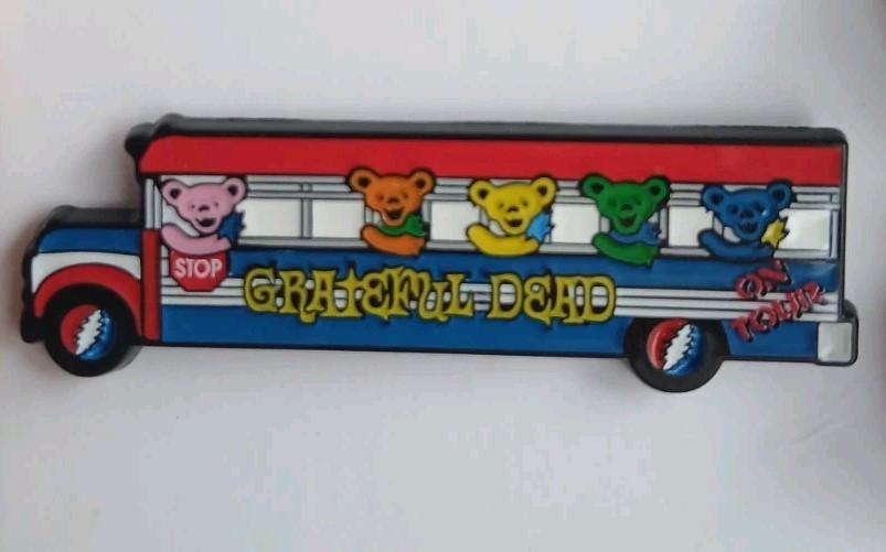 Grateful Dead Jerry Garcia Dancing Bear Bus Lapel Pin Officially Licensed Tour R