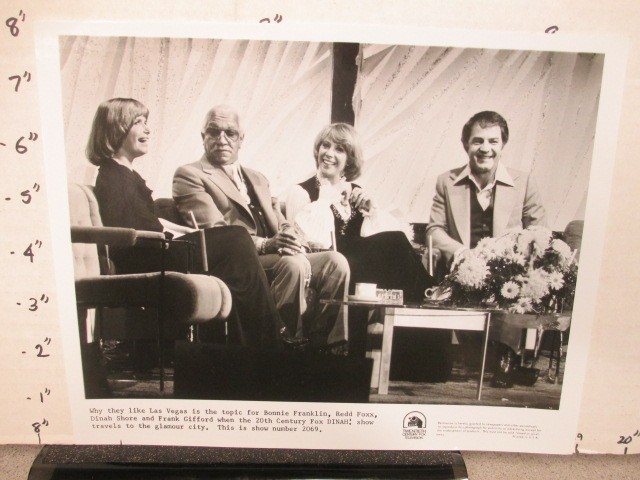 DINAH SHORE TV show promo photo 1970s Bonnie Franklin Redd Foxx Frank Gifford