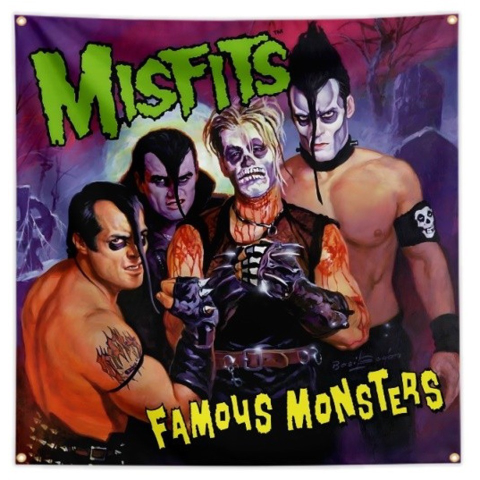MISFITS 4′ X 4′ BANNER FLAG FAMOUS MONSTERS