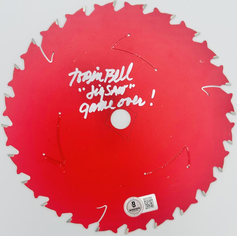 TOBIN BELL SIGNED 7″ CIRCULAR SAW BLADE BILLY JIGSAW HORROR AUTOGRAPH BAS 096