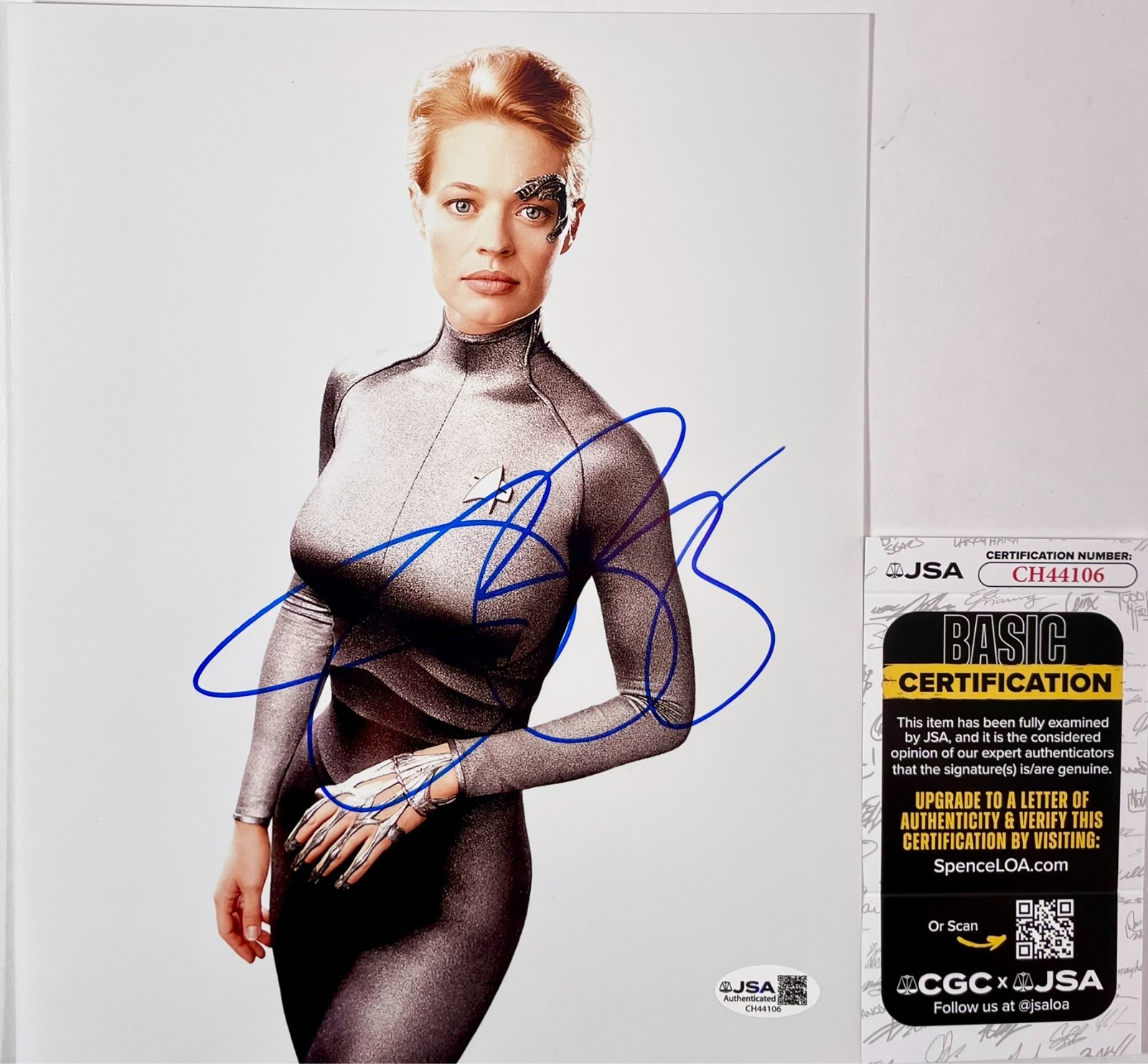 Jeri Ryan Signed Star Trek Voyager 8×10 Photo Autograph Seven Of Nine JSA COA