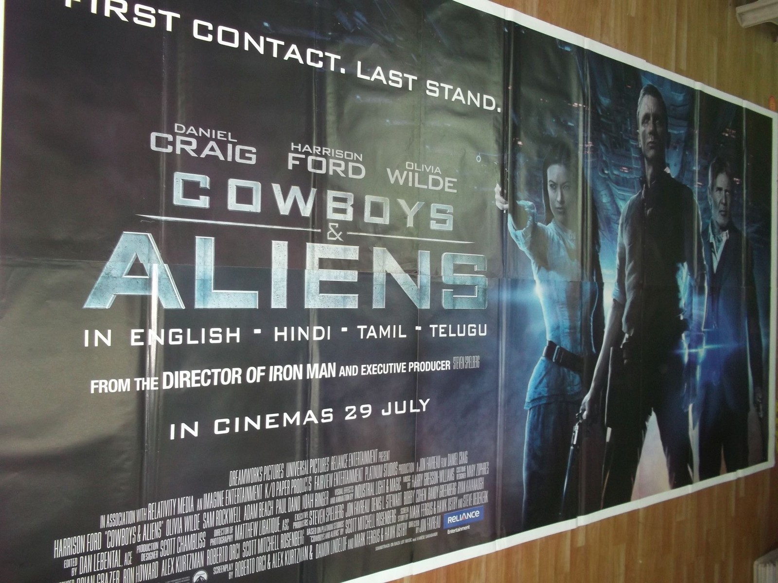 Cowboys & Aliens Daniel Craig Harrison Ford 2011 Orig 6 Six Sheet POSTer India