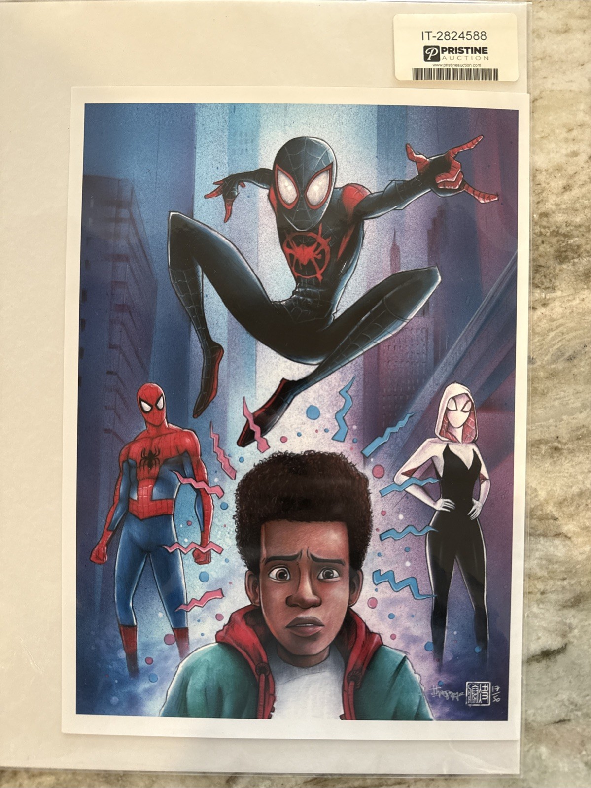 Thang Nguyen Signed LE “Spider-Man” 8×12 Print. Pristine Authentication