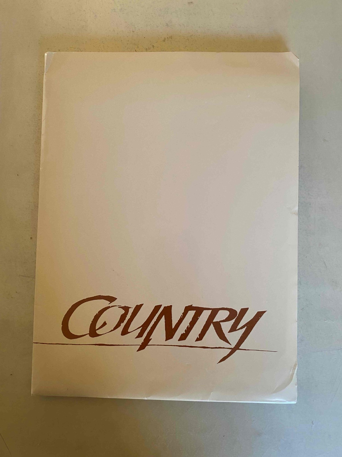 Country Presskit 1984 Jessica Lange, Sam Shepard, Wilford Brimley!